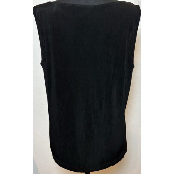 Chico’s Travelers Black Slinky Layering Tank Size 2 (Large) - Picture 3 of 4